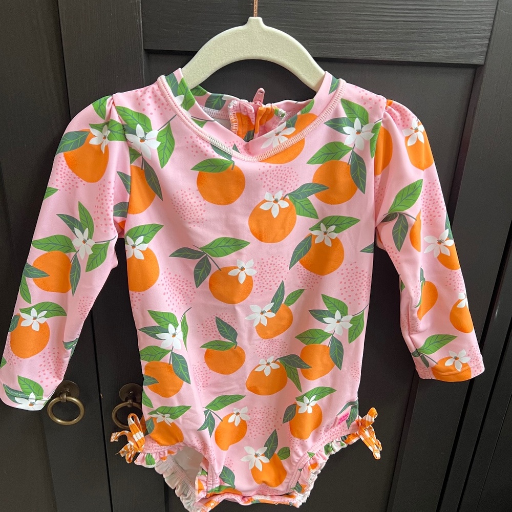 Ruffle Butts Long Sleeve Bathing Suit Toddler Girl size 18-24 mos